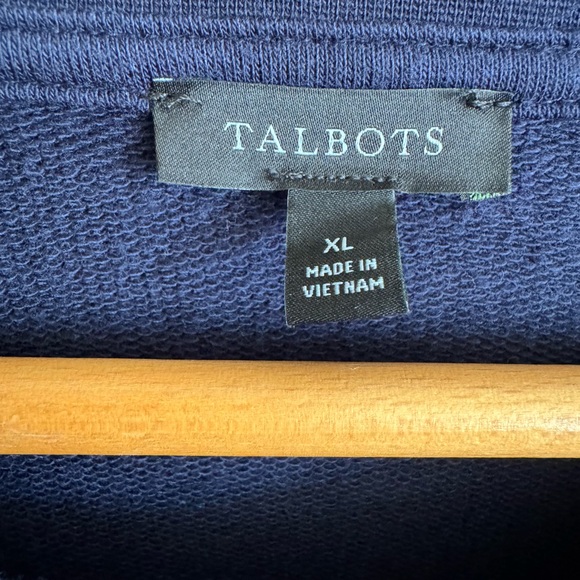 Talbots baby blue crew neck BLOUSON SLEEVE DOG DAYS long sleeve SWEATSHIRT sz XL - Picture 5 of 6